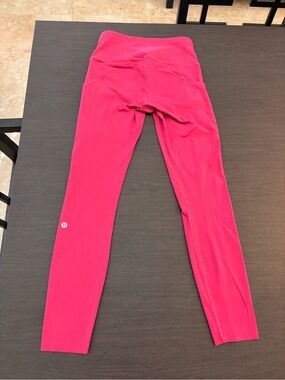 Lululemon High-Rise Cutoff Hot Pink Leggings